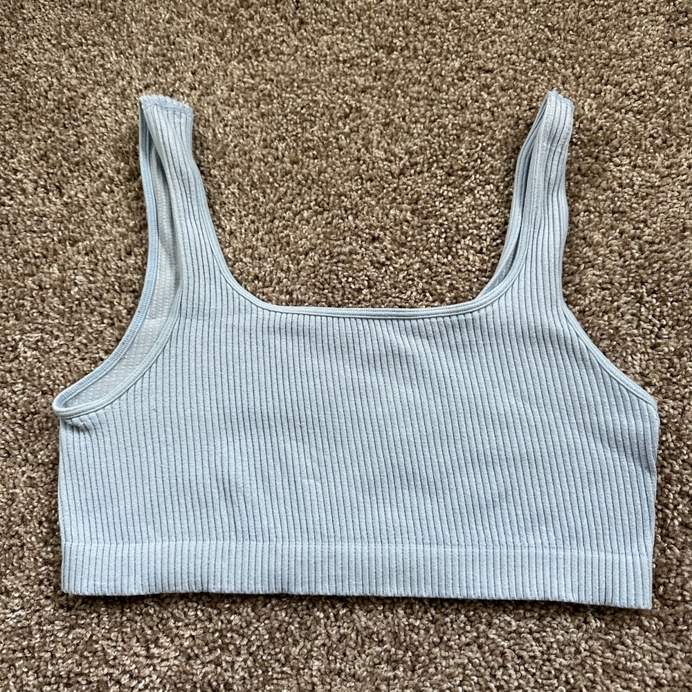 COPY - Soft ribbed crop top tank top (distressed coloring)